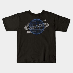 Saturn Wireframe Kids T-Shirt